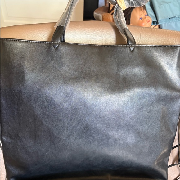 Victoria's Secret Black Tote with Fringe - Picture 2 of 2